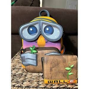 Loungefly Disney Pixar WALL-E Figural Trash Mini Backpack Wallet Set